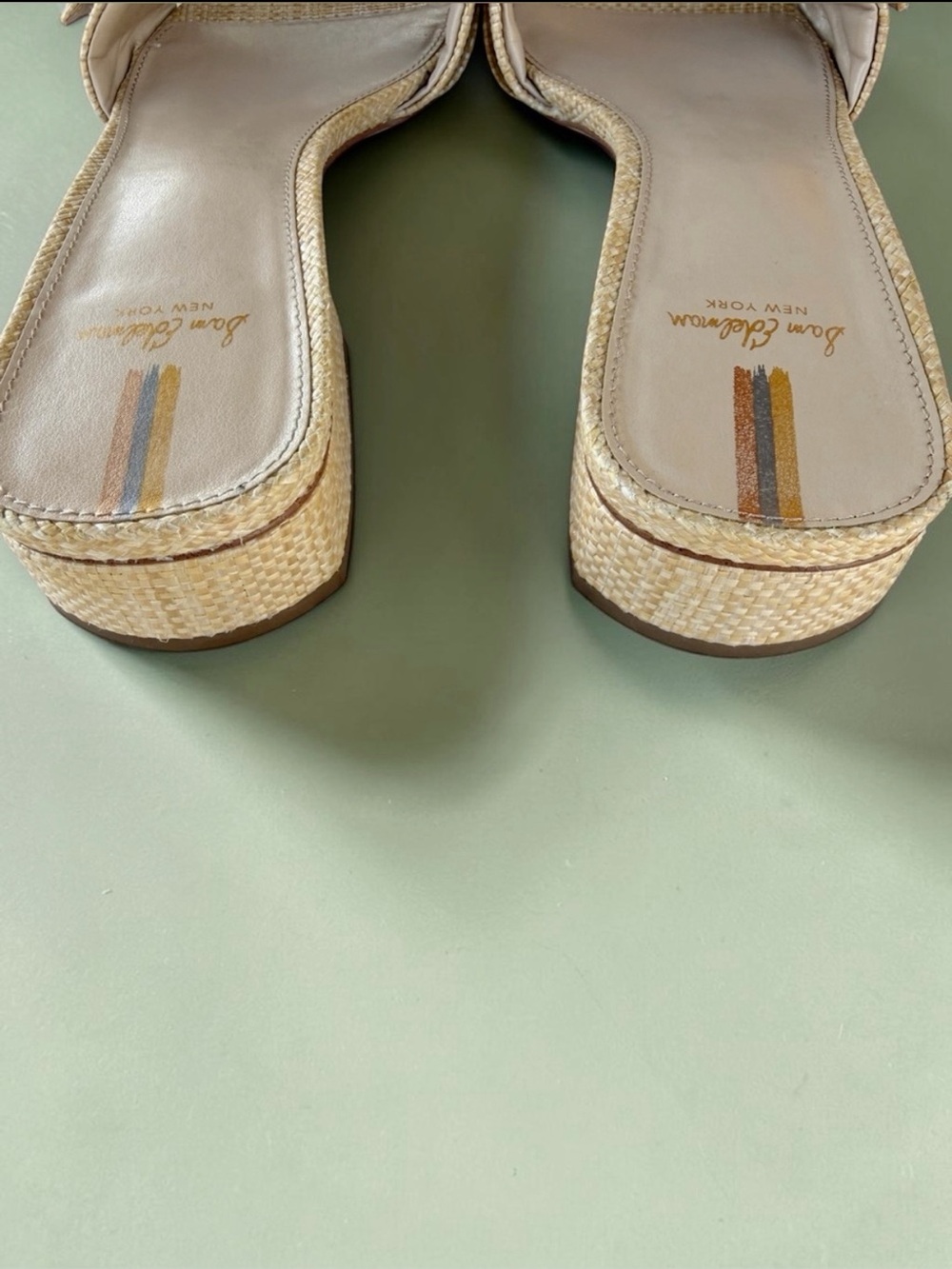 Sam Edelman Raffia Deacon Buckle Slide Sandals - Size 8.5 - Picture 7 of 14